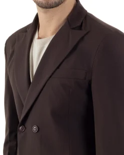 Abito Uomo Doppiopetto Viscosa Relaxed Fit Completo Giacca Rever A Lancia Pantaloni Pinces Fondo Largo Baggy Casual Moro GIOSAL-AE1123A