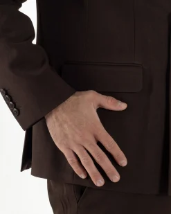 Abito Uomo Doppiopetto Viscosa Classico Sartoriale Marrone AE1201A