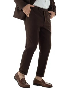 Abito Uomo Doppiopetto Viscosa Classico Sartoriale Marrone AE1201A