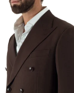Abito Uomo Doppiopetto Viscosa Classico Sartoriale Marrone AE1201A