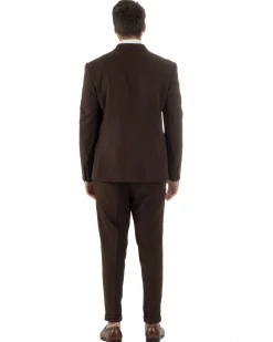 Abito Uomo Doppiopetto Viscosa Classico Sartoriale Marrone AE1201A