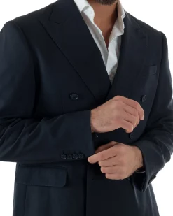 Abito Uomo Doppiopetto Viscosa Classico Sartoriale Blu AE1200A