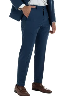 Abito uomo monopetto completo giacca pantaloni slim fit blu GIOSAL-AE1253A