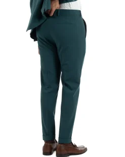 Abito uomo monopetto completo giacca pantaloni slim fit petrolio GIOSAL-AE1254A
