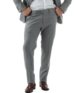 Abito Uomo Monopetto Gessato Sartoriale Rigato Grigio Over-D OC1F2W5A03