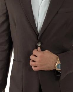 Abito Uomo Monopetto Lana Classico Sartoriale Marrone AE1199A