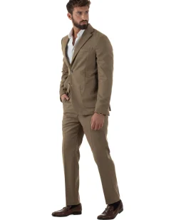 Abito Uomo Monopetto Lana Classico Sartoriale Camel AE1197A
