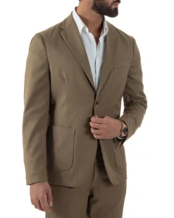 Abito Uomo Monopetto Lana Classico Sartoriale Camel AE1197A