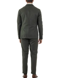 Abito Uomo Monopetto Lana Classico Sartoriale Verde AE1198A