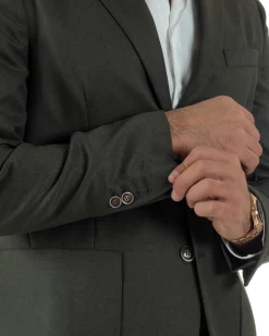 Abito Uomo Monopetto Lana Classico Sartoriale Verde AE1198A
