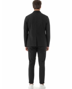 Abito uomo monopetto no stiro completo impermeabile giacca pantaloni nero GIOSAL-AE1238A