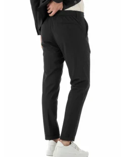 Abito uomo monopetto no stiro completo impermeabile giacca pantaloni nero GIOSAL-AE1238A