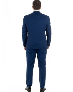 Abito Uomo Monopetto Vestito Viscosa Completo Taglie Comode Blu Chiaro TCAE1009A