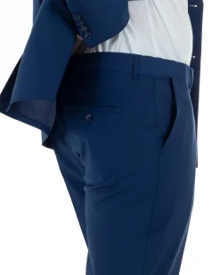 Abito Uomo Monopetto Vestito Viscosa Completo Taglie Comode Blu Chiaro TCAE1009A