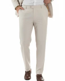 Abito uomo monopetto vestito viscosa completo giacca pantaloni panna GIOSAL-AE1206A