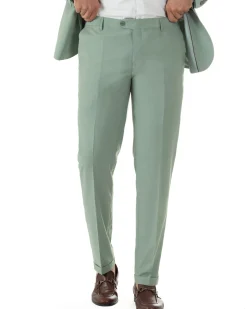 Abito uomo monopetto vestito viscosa completo giacca pantaloni verde salvia GIOSAL-AE1231A