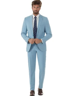 Abito uomo monopetto vestito viscosa completo giacca pantaloni polvere GIOSAL-AE1232A