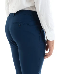 Abito uomo monopetto vestito viscosa completo giacca pantaloni blu chiaro GIOSAL-OU2433A