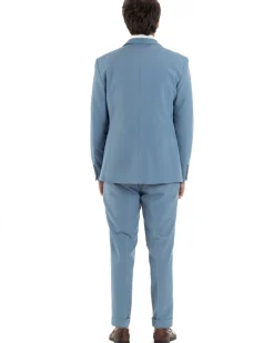 Abito Uomo Monopetto Vestito 3 Pezzi Completo Panciotto Polvere AE1160A