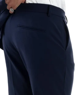 Abito Uomo Monopetto Viscosa Sartoriale Tinta Unita Blu Over-D OC1F2W5G01