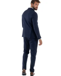 Abito Uomo Monopetto Viscosa Sartoriale Tinta Unita Blu Over-D OC1F2W5G01