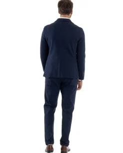 Abito Uomo Monopetto Viscosa Sartoriale Tinta Unita Blu Over-D OC1F2W5G01