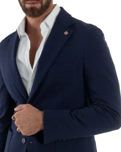 Abito Uomo Monopetto Viscosa Sartoriale Tinta Unita Blu Over-D OC1F2W5G01