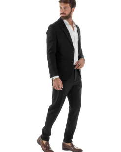 Abito Uomo Monopetto Viscosa Sartoriale Tinta Unita Nero Over-D OC1F2W5G01