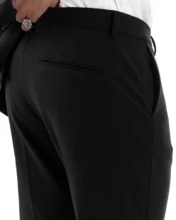 Abito Uomo Monopetto Viscosa Sartoriale Tinta Unita Nero Over-D OC1F2W5G01