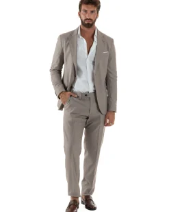 Abito Uomo Monopetto Viscosa Sartoriale Beige Melangiato Over-D OC1F2W5A06