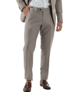 Abito Uomo Monopetto Viscosa Sartoriale Beige Melangiato Over-D OC1F2W5A06