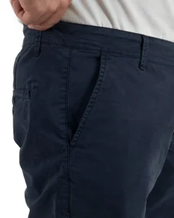 Bermuda uomo pantaloncini chino cotone tasche america basic blu GIOSAL-PC2043A