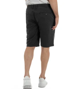 Bermuda uomo pantaloncini chino cotone tasche america basic nero GIOSAL-PC2044A