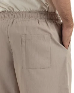 Bermuda uomo viscosa pantalaccio corto jogger wide leg oversize beige melangiato GIOSAL-PC2048A