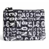 Borsa borsello borsetta pochette a mano piatta all over unisex bianco nero ICON INZ008