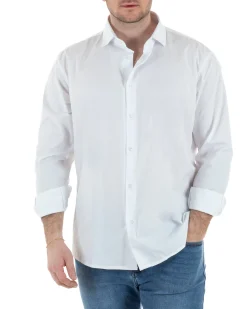 Camicia Collo Francese Cotone Basic Bianco TCC1003A