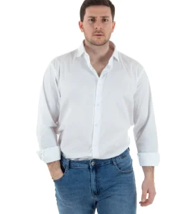 Camicia Collo Francese Cotone Basic Bianco TCC1003A