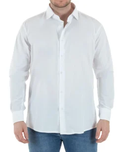 Camicia Collo Francese Cotone Basic Bianco TCC1003A