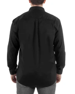 Camicia Collo Francese Cotone Basic Nero TCC1004A