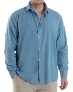 Camicia Denim Regular Fit Jeans Chiaro TCC1000A