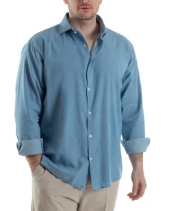 Camicia Denim Regular Fit Jeans Chiaro TCC1000A