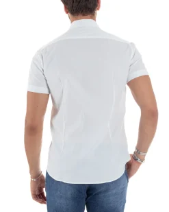 Camicia Maniche Corte Basic Collo Francese CC1219A