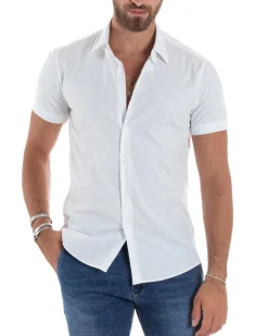 Camicia Maniche Corte Basic Collo Francese CC1219A