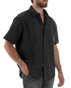 Camicia Maniche Corte Cotone Basic Regular Fit CC1220A