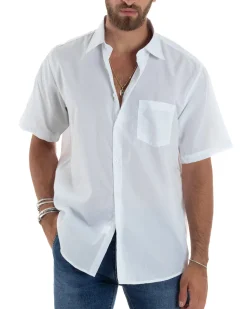 Camicia Maniche Corte Cotone Basic Regular Fit CC1224A