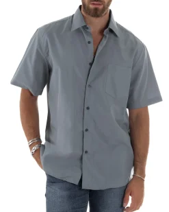 Camicia Maniche Corte Cotone Basic Regular Fit CC1223A