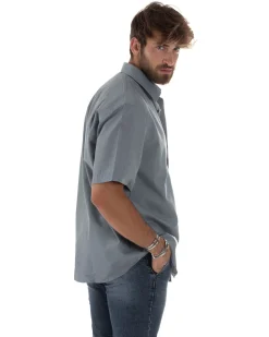 Camicia Maniche Corte Cotone Basic Regular Fit CC1223A