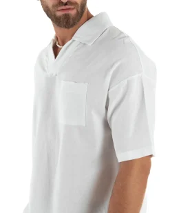 Camicia Maniche Corte Lino Relaxed Fit CC1225A