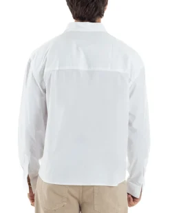 Camicia Uomo Crop Cotone Boxy Fit Bianco C2966A