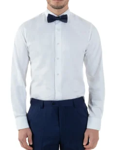 Camicia Uomo Da Smoking Collo Diplomatico Slim Fit Basic Bianco C2951A
